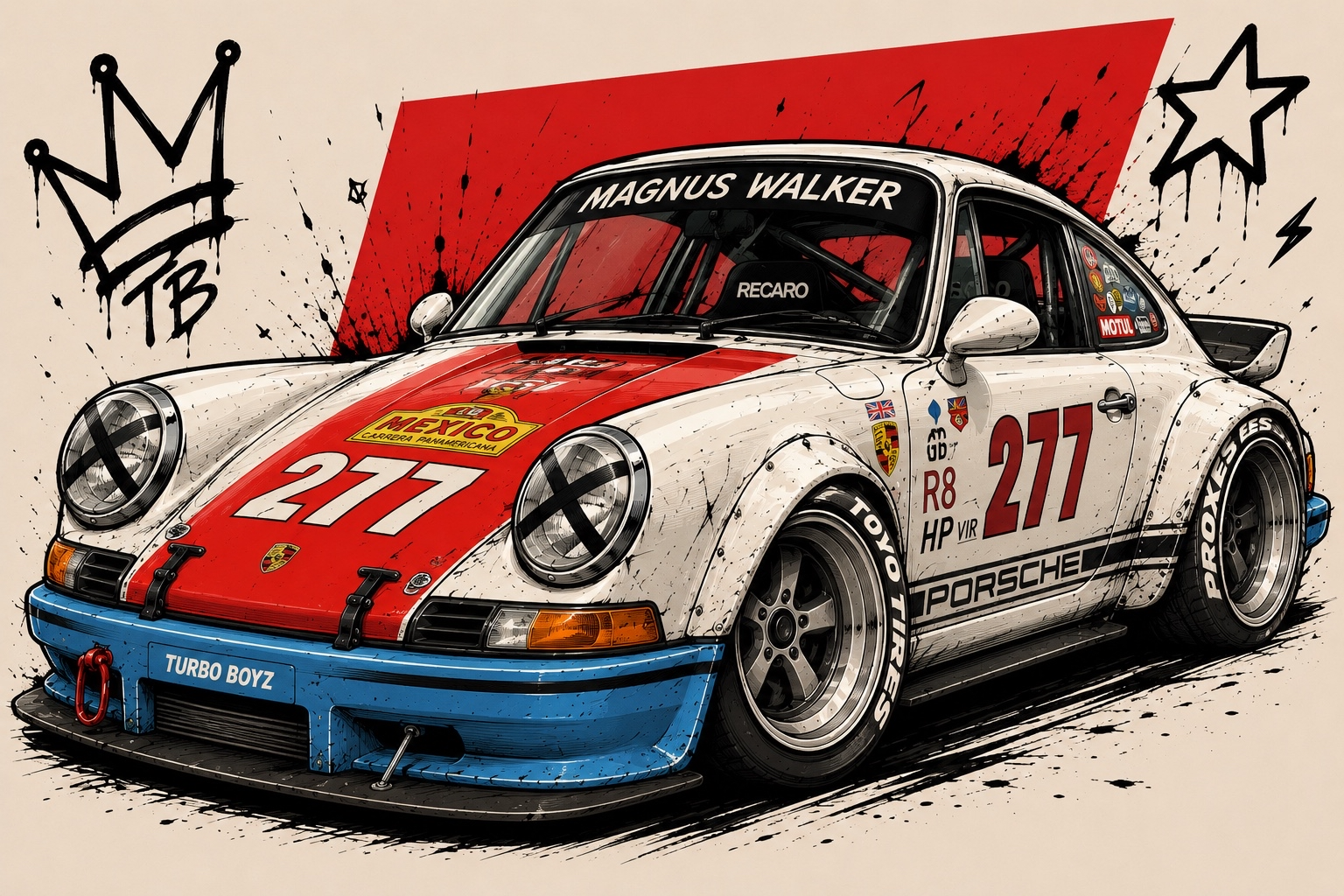 Porsche 911 artwork from The 911 Grind